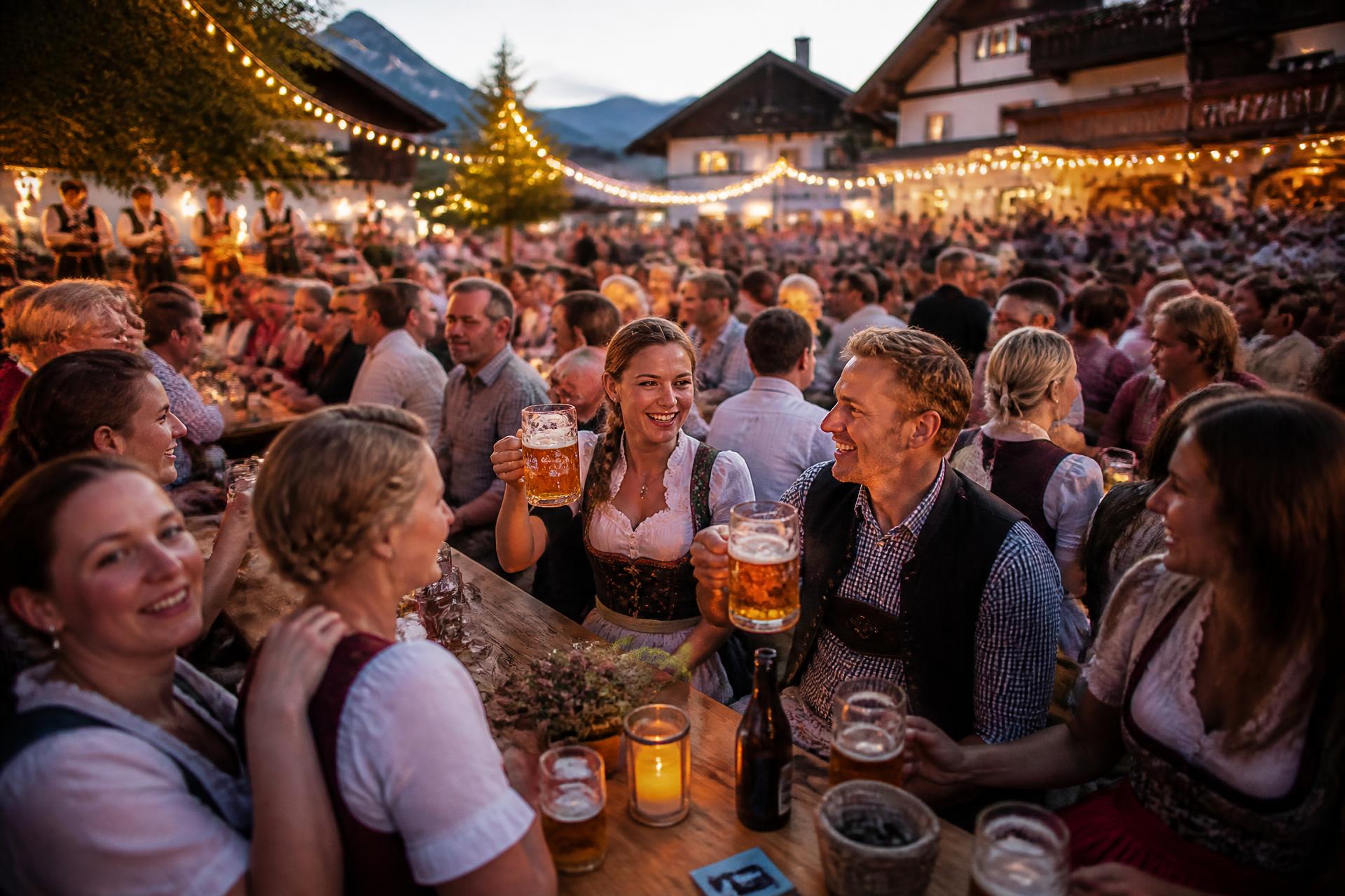 Dorffest am Abend
